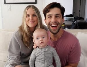 Josh Peck with his wife Paige O'Brien and their son